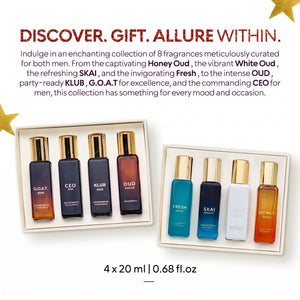 Him & More Set, 8 in 1 Men's Perfume Gift Set, Long-Lasting EDP
