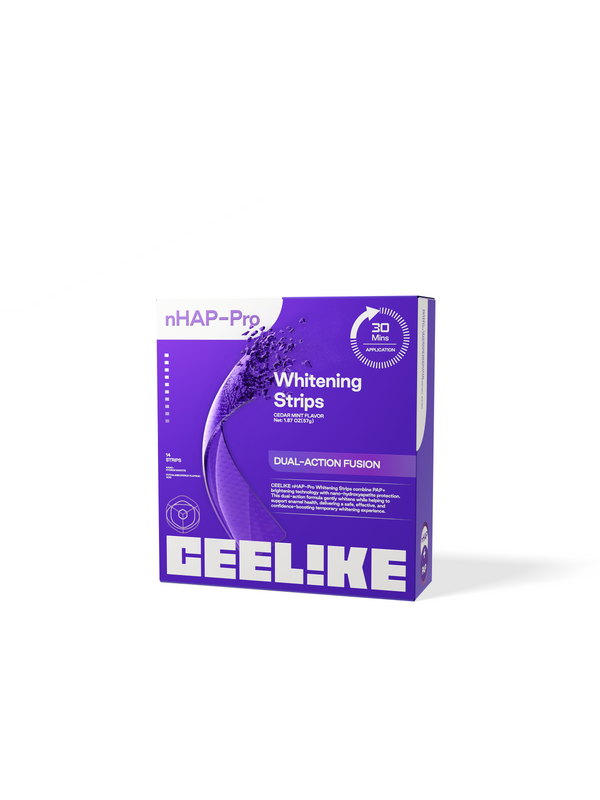 CEELIKE nHAP-Pro Whitening Strips with Nano-Hydroxyapatite Dual-Action Brightening Care