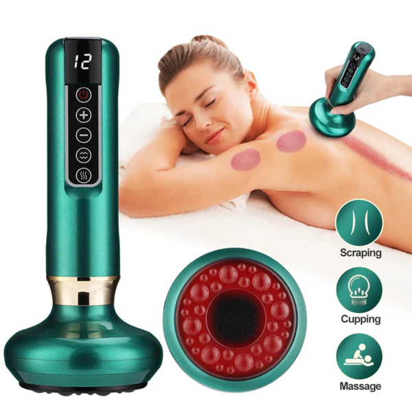Heated Cupping Body Massager with Suction and Heat, Cordless