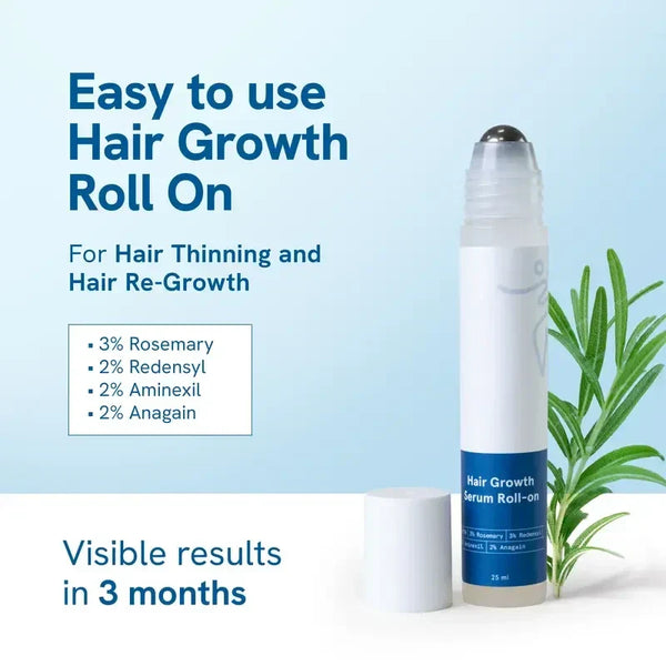 Rosemary Scalp Serum Roll-On – Redensyl & Anagain Hair Growth Activator