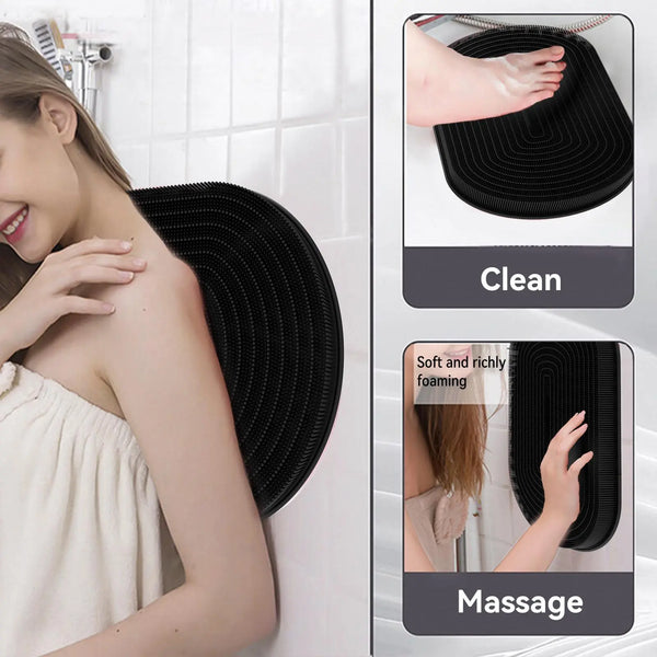 Silicone Bath Brush Set, Exfoliating Face, Back & Body Scrubber
