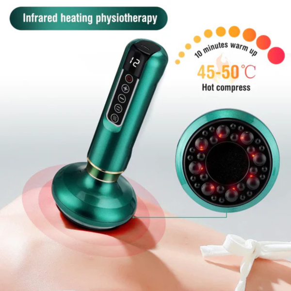 Heated Cupping Body Massager with Suction and Heat, Cordless