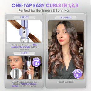 One Touch Airflow Styler Pro, Auto Rotating Curling Iron, 5 Temps