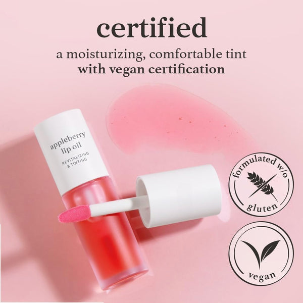 Korean Lip Oil Trio – Appleberry, Appleplum & Applewine, Sheer Tinted Gloss Set