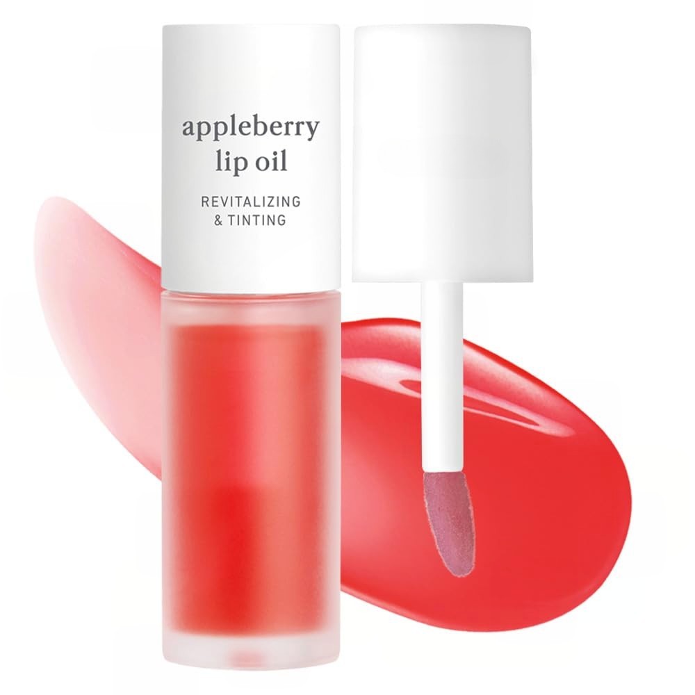 Korean Lip Oil Trio – Appleberry, Appleplum & Applewine, Sheer Tinted Gloss Set