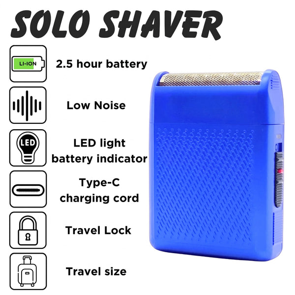 Trimmer Solo Mini Foil Shaver for Men, Cordless USB Rechargeable