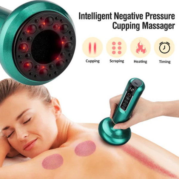 Heated Cupping Body Massager with Suction and Heat, Cordless