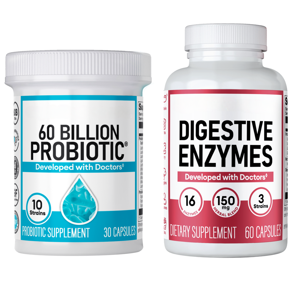 Hack Your Tummy Bundle Probiotics and Digestive Enzymes for Daily Gut Wellness