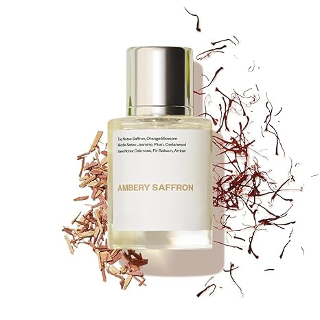 Ambery Saffron Eau de Parfum featuring Warm Spicy Woody Notes, Vegan
