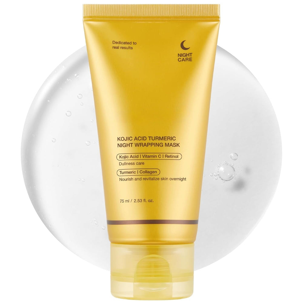 Kojic Acid & Turmeric Overnight Peel-Off Mask featuring Vitamin C & Retinol