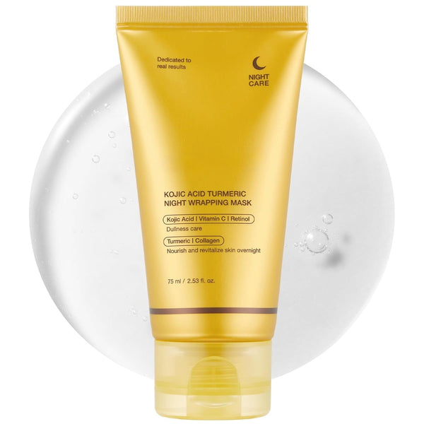 Kojic Acid & Turmeric Overnight Peel-Off Mask featuring Vitamin C & Retinol