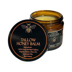 Tallow Honey Balm with Grass-Fed Beef Tallow, Olive Oil and Raw Honey