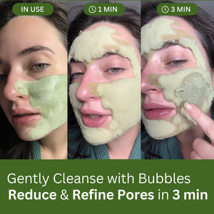 Holy Basil Bubble Deep Mask with Korean Clay and PHA for Pore Cleansing 90g