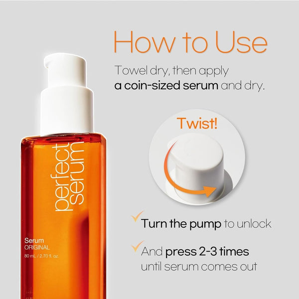 Perfect Serum Original Hair Oil with Argan Oil for Frizzy and Dry Hair 80mL