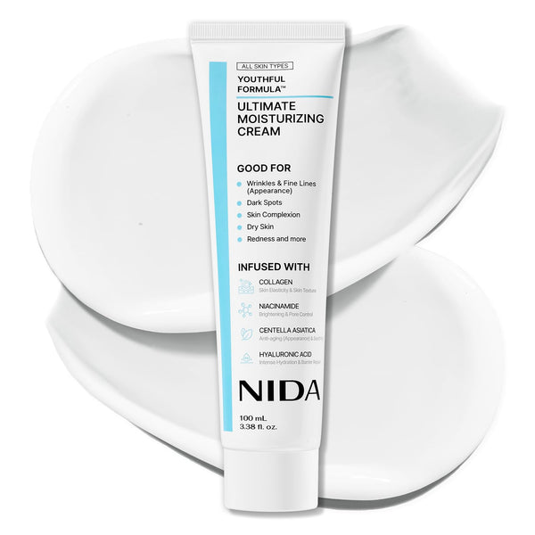 NIDA Youthful Formula Ultimate Moisturizing Cream — Niacinamide, Hyaluronic Acid & Collagen | 100ml