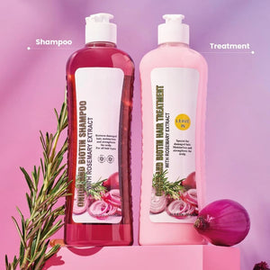 Onion Biotin & Rosemary Shampoo + Treatment Set for Thicker, Fuller Hair