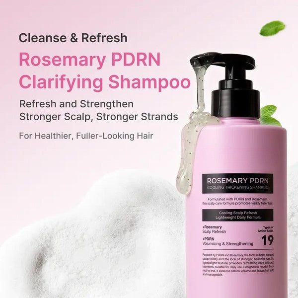 Rosemary PDRN Hair and Scalp Care Set with Thickening Shampoo, Conditioner and PDRN Stick