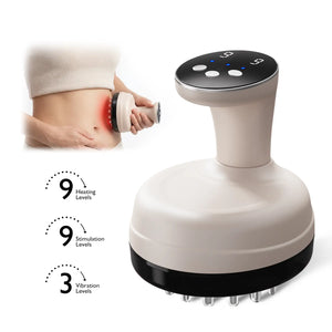 3 in 1 Electric Handheld Body Massager with Heat & Vibration