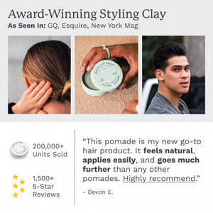 Glacial Hair Clay Pomade with Shea, Medium Hold, Low Shine