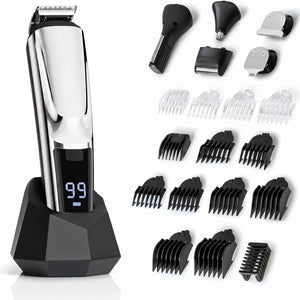 Beard/Hair Shaver for Men, All-in-One Grooming Kit with Trimmer