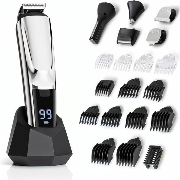 Beard/Hair Shaver for Men, All-in-One Grooming Kit with Trimmer