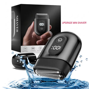 Mini Electric Razor for Men & Women, 3 Blade Heads, IPX7 Waterproof