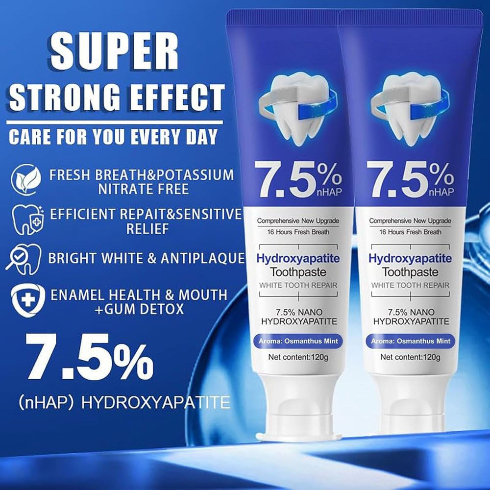 Nano Hydroxyapatite Toothpaste with 7.5% nHAP for Enamel Remineralization Care