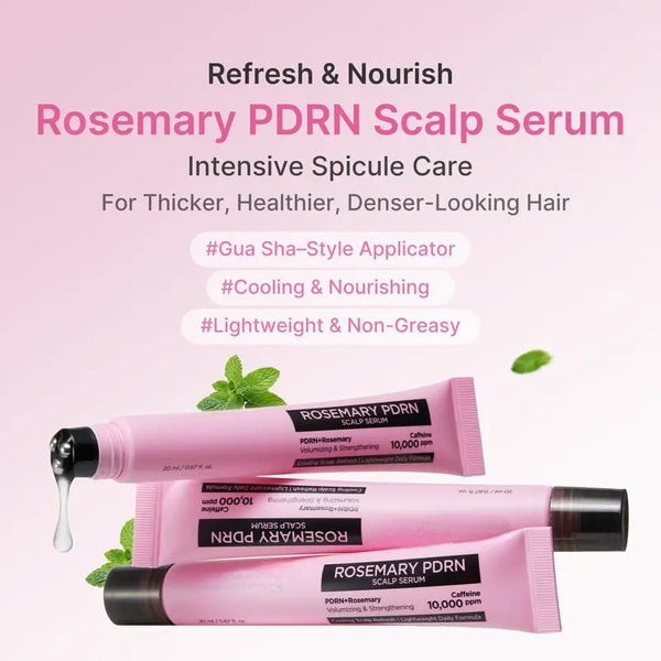 Rosemary PDRN Hair and Scalp Care Set with Thickening Shampoo, Conditioner and PDRN Stick
