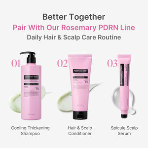 Rosemary PDRN Hair and Scalp Care Set with Thickening Shampoo, Conditioner and PDRN Stick