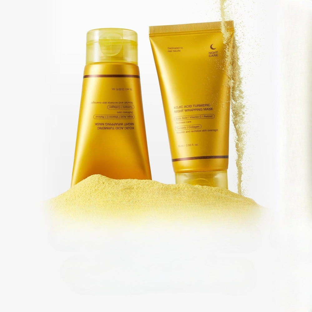 Kojic Acid & Turmeric Overnight Peel-Off Mask featuring Vitamin C & Retinol