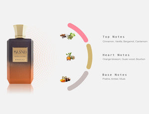 Khadlaj Island Extrait de Parfum featuring Bergamot, Jasmine & Amber