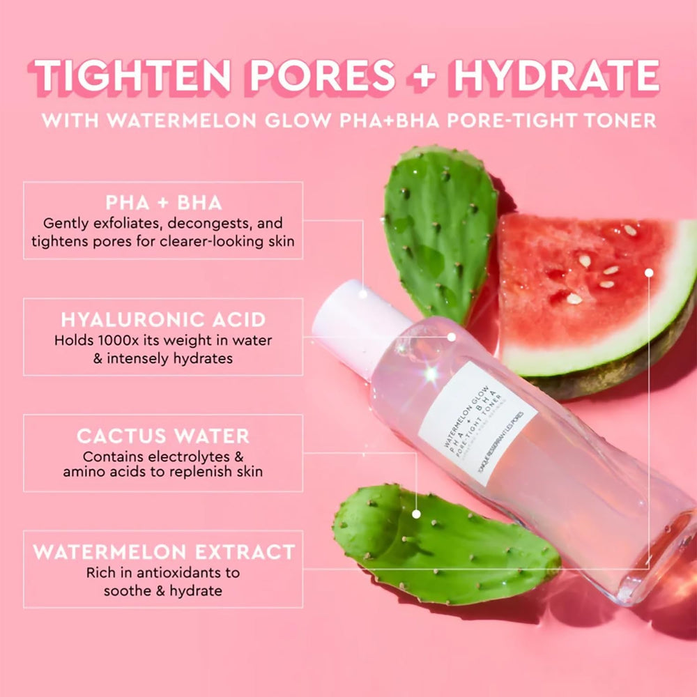 PHA + BHA Pore Tight Toner with Watermelon Extract & Glycerin for Pore