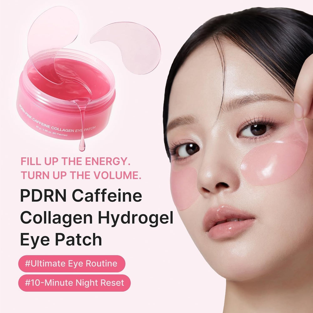 PDRN Pink Caffeine Collagen Eye Patch for Puffiness and Dark Circles