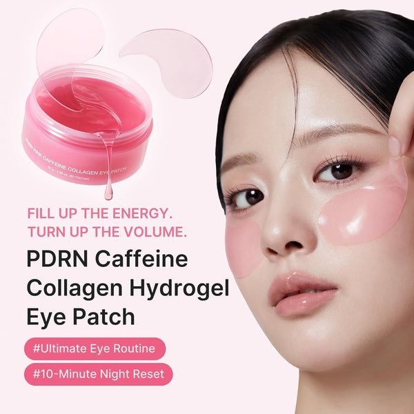 PDRN Pink Caffeine Collagen Eye Patch for Puffiness and Dark Circles
