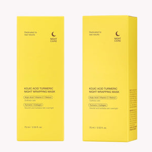 Kojic Acid & Turmeric Overnight Peel-Off Mask featuring Vitamin C & Retinol