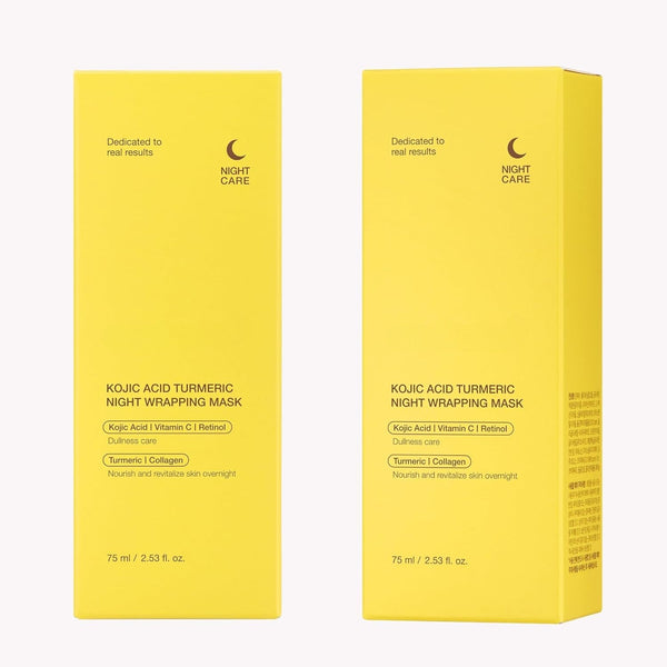 Kojic Acid & Turmeric Overnight Peel-Off Mask featuring Vitamin C & Retinol
