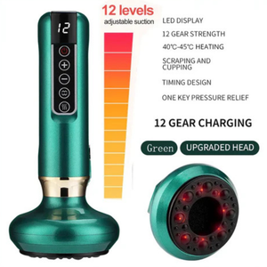 Heated Cupping Body Massager with Suction and Heat, Cordless