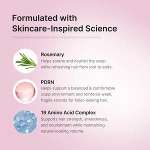 Rosemary PDRN Hair and Scalp Care Set with Thickening Shampoo, Conditioner and PDRN Stick