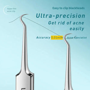 15pcs Blackhead Remover & Pore Extractor Kit, Stainless Steel