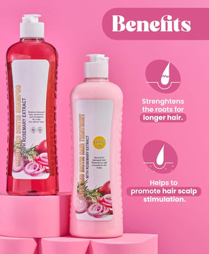 Onion Biotin & Rosemary Shampoo + Treatment Set for Thicker, Fuller Hair