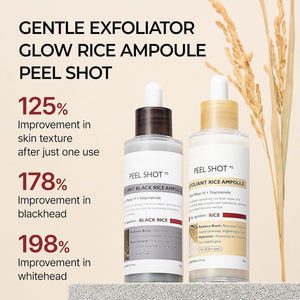 Peel Shot Glow Rice Ampoule Duo — Black Rice, Niacinamide & Pentavitin