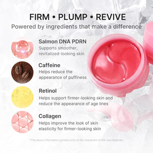 PDRN Pink Caffeine Collagen Eye Patch for Puffiness and Dark Circles