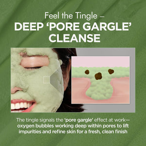 Holy Basil Bubble Deep Mask with Korean Clay and PHA for Pore Cleansing 90g