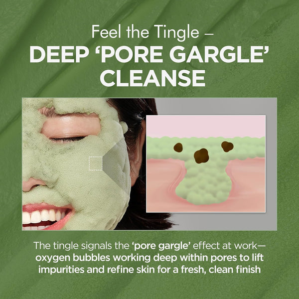 Holy Basil Bubble Deep Mask with Korean Clay and PHA for Pore Cleansing 90g