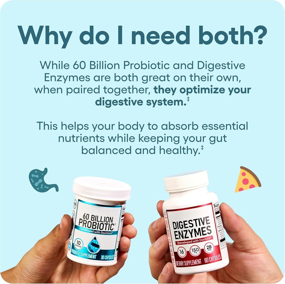 Hack Your Tummy Bundle Probiotics and Digestive Enzymes for Daily Gut Wellness
