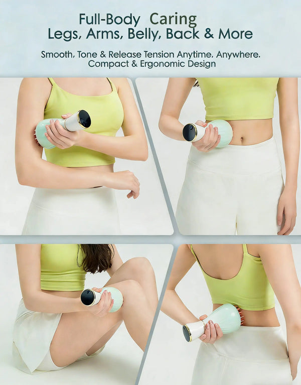 Handheld Body Massager with Heat, Vibration & Red Light, 12 Levels