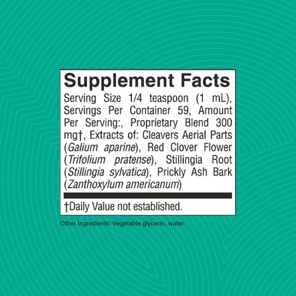 Lymphatic Drainage Liquid Herbal Extract Supplement for Flow Support