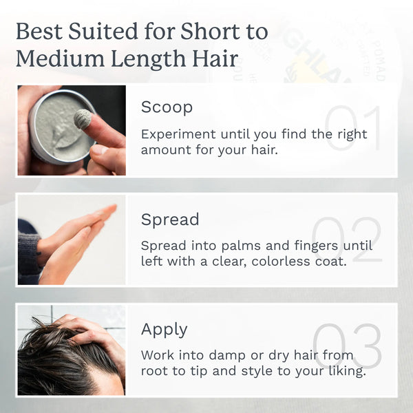 Glacial Hair Clay Pomade with Shea, Medium Hold, Low Shine