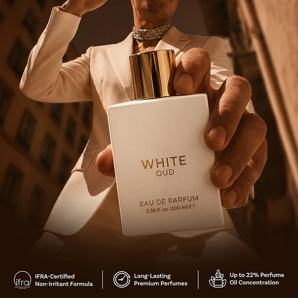 White Oud Perfume, Floral Spicy Amber & Musk Fragrance, Unisex