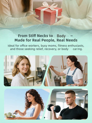 Handheld Body Massager with Heat, Vibration & Red Light, 12 Levels